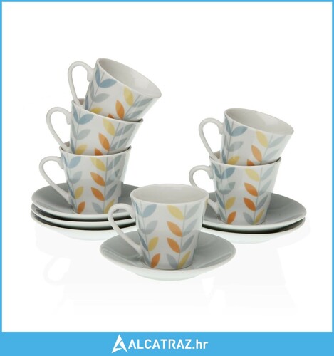 Set Šalica s Tanjurićima Versa Erin Kava Porculan (12 Dijelovi) - NOVO