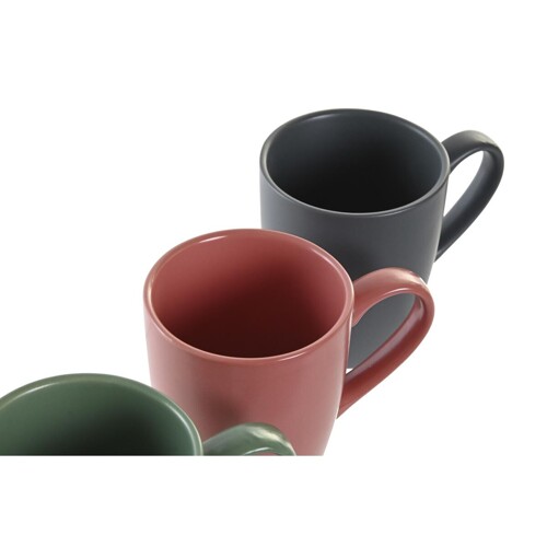 Set 4 Velikih Šalica DKD Home Decor Prirodno Roza Bijela Zelena Tamno sivo G...