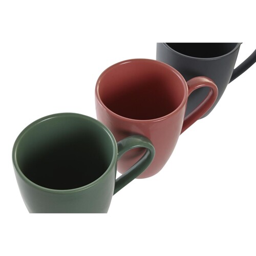 Set 4 Velikih Šalica DKD Home Decor Roza Zelena Tamno sivo 300 ml Gres Keram...