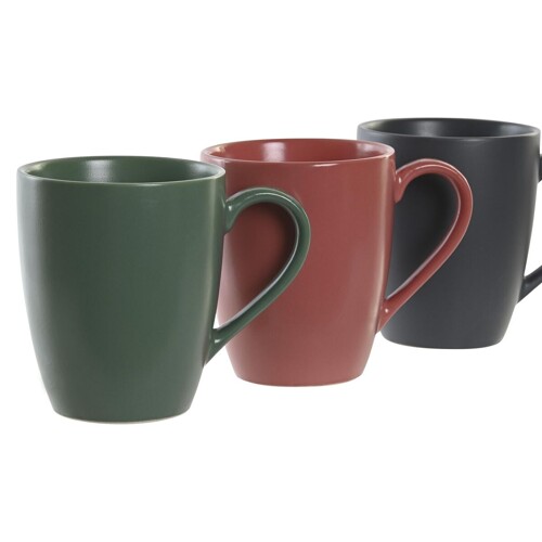 Set 4 Velikih Šalica DKD Home Decor Roza Zelena Tamno sivo 300 ml Gres Keram...