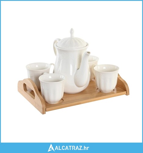 Set Šalica za Kavu DKD Home Decor Prirodno Porculan Bijela - NOVO