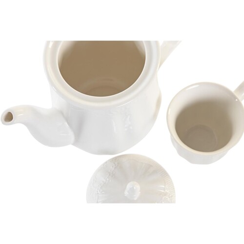 Set Šalica za Kavu DKD Home Decor Prirodno Porculan Bijela - NOVO