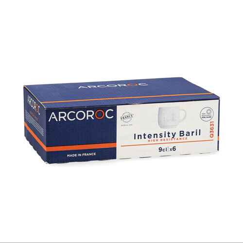 Set Šalica za Kavu Arcoroc Intensity Baril Bež Staklo 90 ml (6 kom.) - NOVO