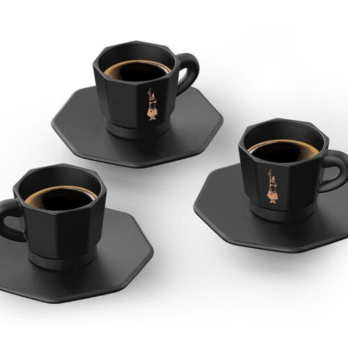 Set Šalica za Kavu Bialetti Crna (4 kom.) - NOVO