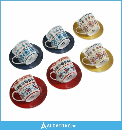 Set Šalica s Tanjurićima Versa Sylvia Porculan (12 pcs) - NOVO