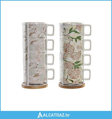 Set Šalica za Kavu DKD Home Decor Metal 260 ml 4 Dijelovi Dolomite (2 kom.) ...