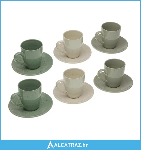 Set Šalica s Tanjurićima Versa Mara Keramika (8,6 x 6,4 x 9,2 cm) (6 Dijelo...