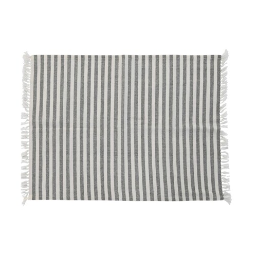 Pregača s Džepom DKD Home Decor 70 x 1 x 85 cm Siva Pamuk Bijela Zelena - N...