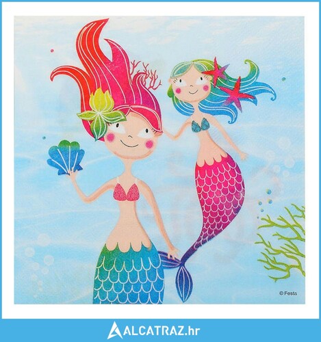 Salvete Pisana 33 x 33 cm Sirena 20 kom. - NOVO