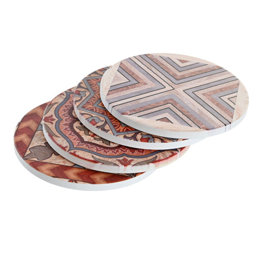 Podmetači za čaše DKD Home Decor 10,8 x 10,8 x 0,7 cm - NOVO