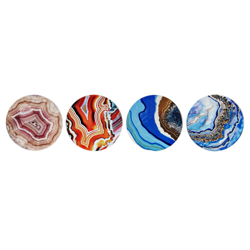 Podmetači za čaše DKD Home Decor Dolomite Pluto moderan (4 pcs) - NOVO