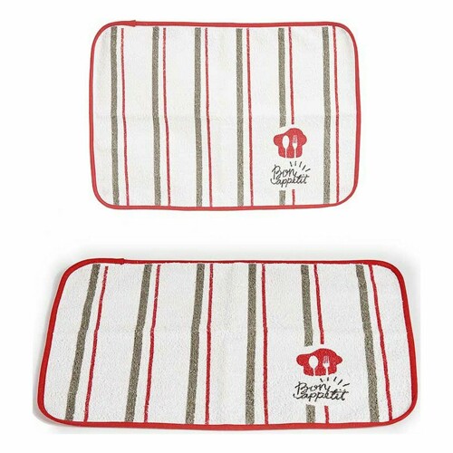 Podmetač Bon Appetit Bijela Crvena 33 x 0,3 x 48 cm (12 kom.) - NOVO