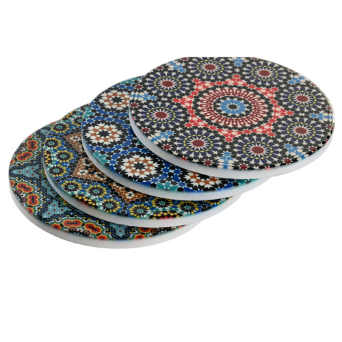 Podmetači za čaše DKD Home Decor 10,8 x 10,8 x 0,7 cm - NOVO