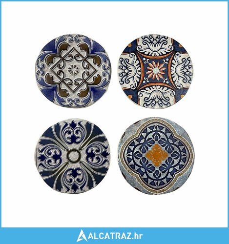 Podmetači za čaše DKD Home Decor Pločoca 10,8 x 10,8 x 0,7 cm - NOVO