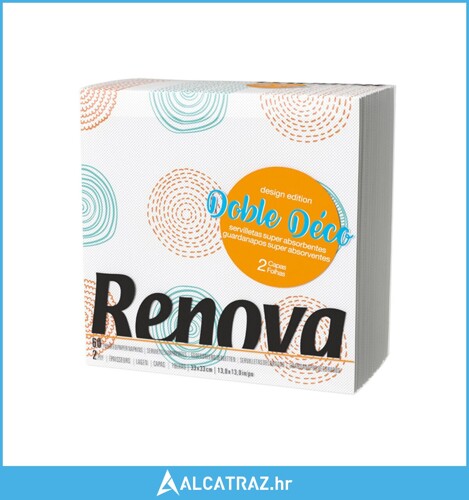 Papirnata salveta Renova Doble Déco 60 kom. 33 x 33 cm - NOVO