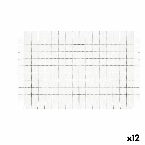 Podmetač Bidasoa Ikonic Bijela PVC (47,5 x 29,5 cm) (Pack 12x) - NOVO