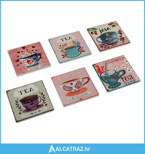 Podmetači za čaše Versa Tea (10 x 10 cm) (6 Dijelovi) - NOVO