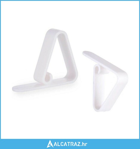 Držač za Stolnjake Bijela Plastika (5,5 x 4,5 x 1,5 cm) (12 kom.) - NOVO