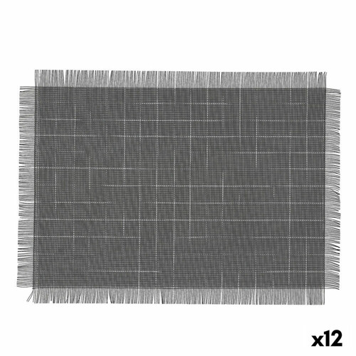 Podmetač Bidasoa Ikonic Crna PVC (47,5 x 29,5 cm) (Pack 12x) - NOVO