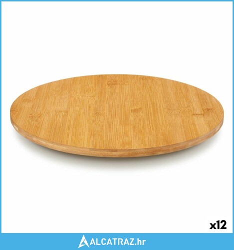 Podmetač Okretno Okruglo Smeđa Bambus 40 x 3,4 x 40 cm (12 kom.) - NOVO