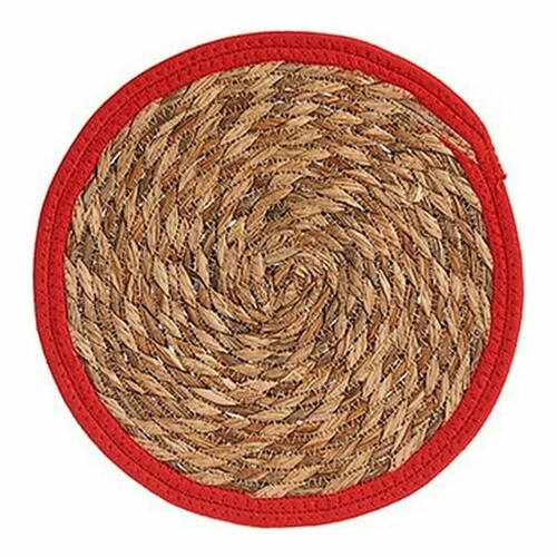 Podmetač Prirodno Crvena Prirodno vlakno (30 x 1 x 30 cm) (48 kom.) - NOVO