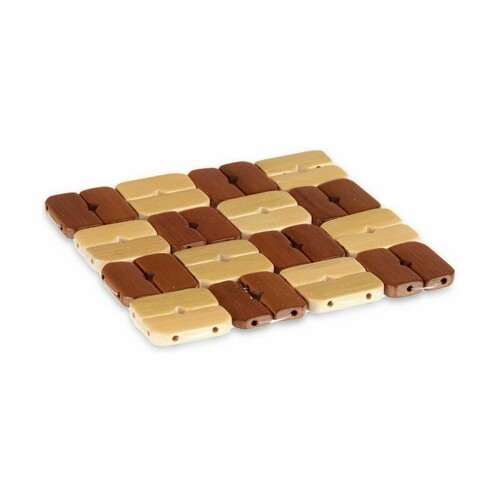 Podmetač set Kvadratno Bambus Smeđa 13 x 2 x 13 cm (24 kom.) - NOVO