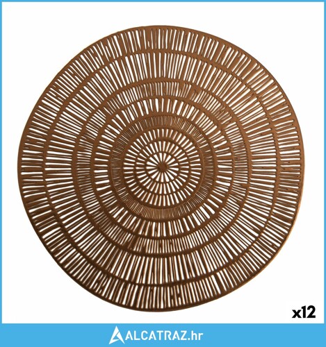 Zasebni stolnjak Quid Habitat Spirala Bronza 38 cm (Pack 12x) - NOVO
