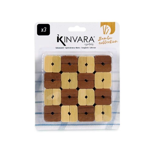 Podmetač Drvo Smeđa 13 x 2 x 13 cm - NOVO