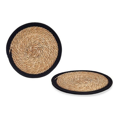 Podmetač Crna Smeđa Prirodno 30 x 1 x 30 cm (Ø 30 cm) - NOVO