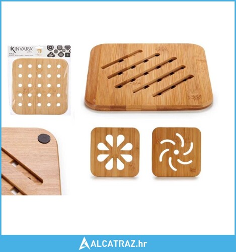 Podmetač 19 x 19 cm Smeđa Bambus - NOVO