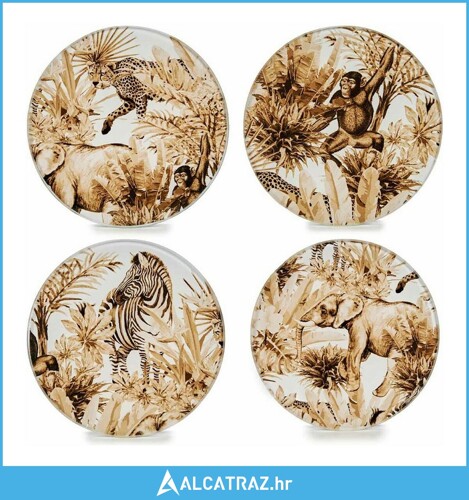 Podmetači za čaše Kristal (4 uds) (Ø 10 cm) - NOVO