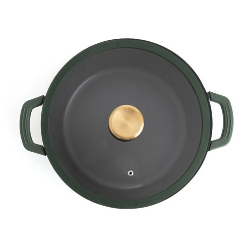 Duboka tava s poklopcem Bidasoa Tiara Lijevani aluminij Zelena 28 cm - NOVO