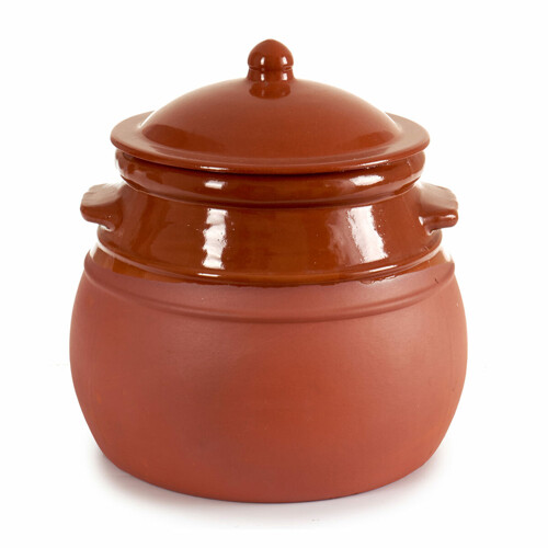 Lonac s Poklopcem Kuhana glina 4,5 L 25 x 27 x 25 cm (2 kom.) - NOVO