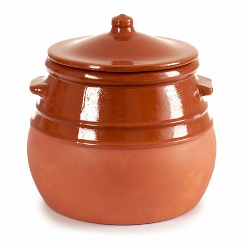 Lonac s Poklopcem Kuhana glina 3,5 L 23 x 22 x 23 cm (4 kom.) - NOVO