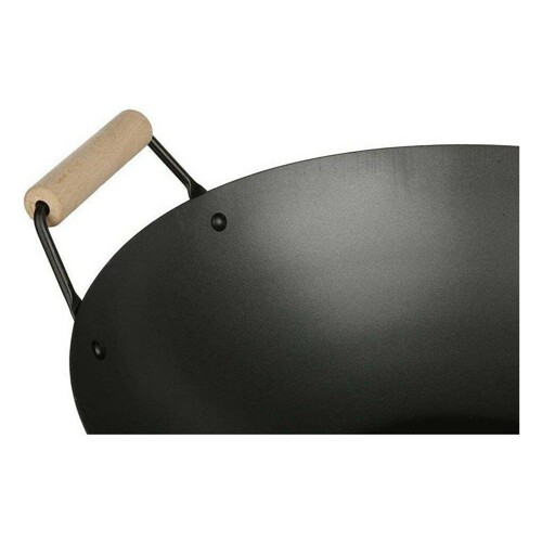 Tava za Wok Secret de Gourmet Crna Nehrđajući Čelik Ø 35 cm - NOVO
