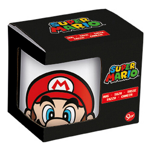 Velika Šalica Super Mario Bijela Keramika Crvena (350 ml) - NOVO