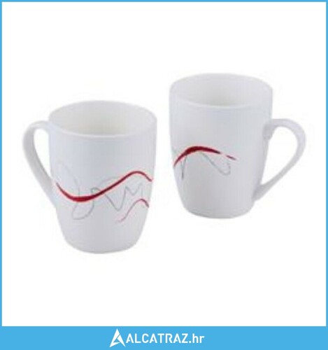 Set Šalica Pierre Cardin Crayon Valovi Porculan Bijela (2 uds) - NOVO