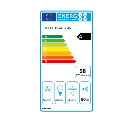 Konvencionalna Napa Cata BK 45 50 cm 645 m³/h 64 dB 130W Crna A - NOVO