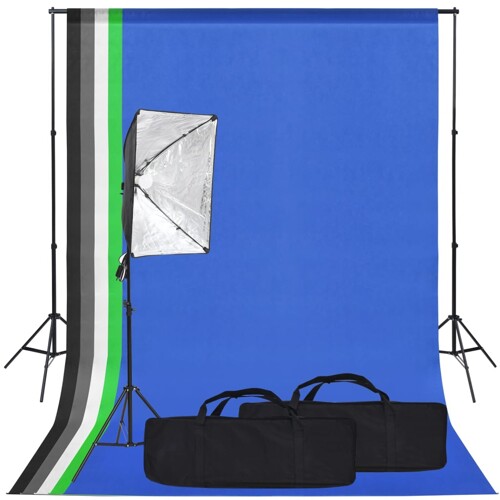 vidaXL Fotografska oprema s rasvjetom softbox i pozadinom
