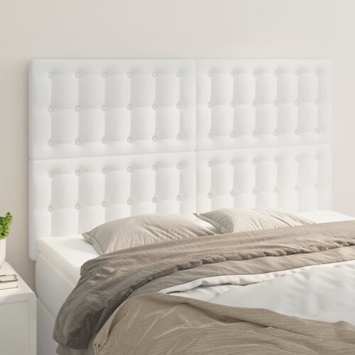 vidaXL Uzglavlja 4 kom bijeli 72 x 5 x 78/88 cm od umjetne kože