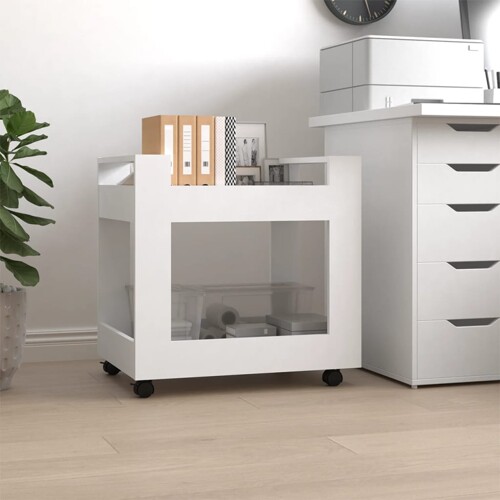 vidaXL Kolica za radni stol bijela 60x45x60 cm od konstruiranog drva