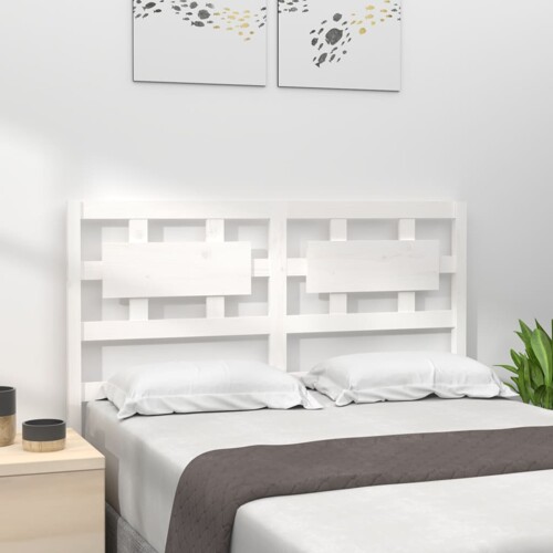 vidaXL Uzglavlje za krevet bijelo 125,5x4x100 cm od masivne borovine