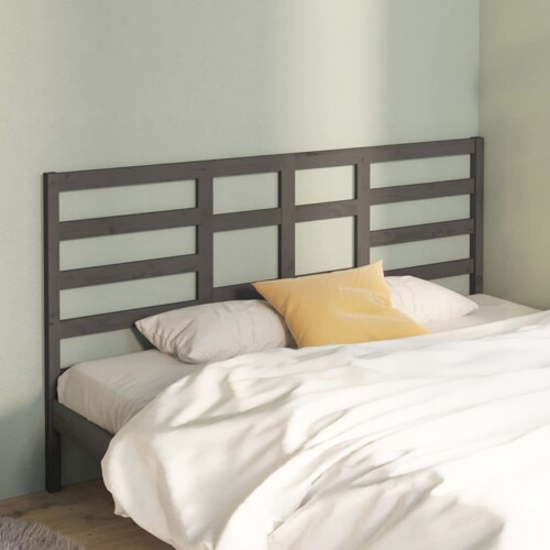 vidaXL Uzglavlje za krevet sivo 206 x 4 x 104 cm od masivne borovine