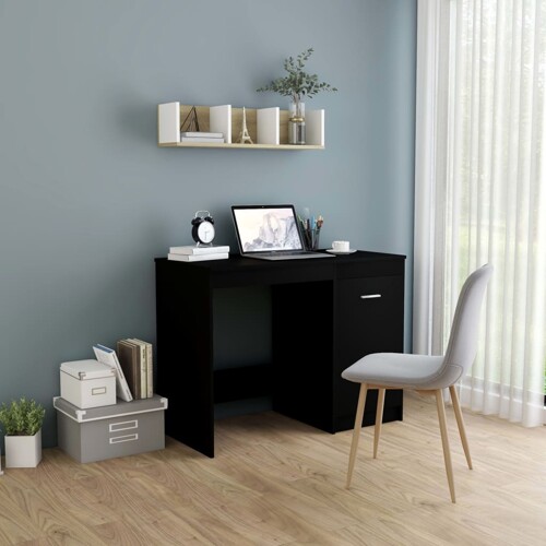 vidaXL Radni stol crni 100 x 50 x 76 cm od konstruiranog drva