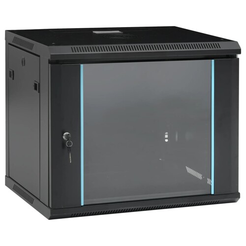 vidaXL Zidni komunikacijski ormar 9U 19 \\" IP20 600 x 450 x 510 mm