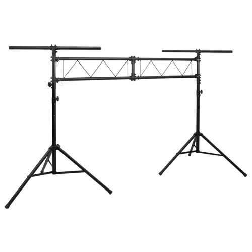 vidaXL Stalak za rasvjetu crni 338x115x(180-300) cm čelični