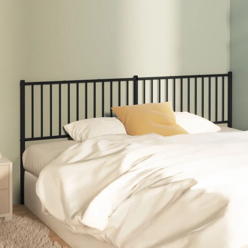 vidaXL Metalno uzglavlje crno 193 cm