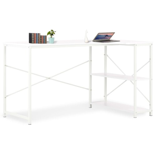 vidaXL Stol za računalo bijeli 120 x 72 x 70 cm