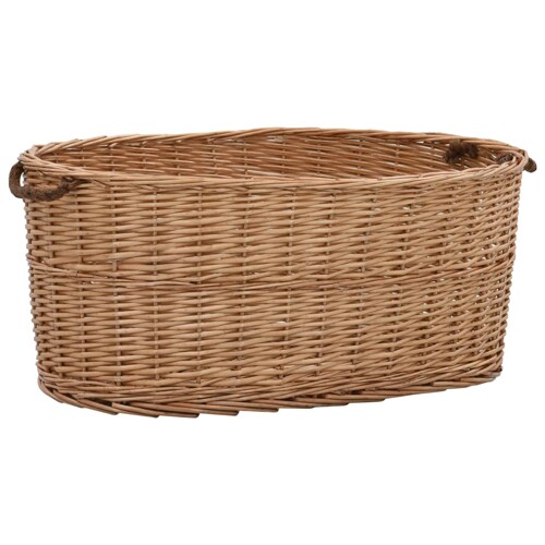 vidaXL Košara za drva za ogrjev s ručkama 78x54x34 cm od prirodne vrbe