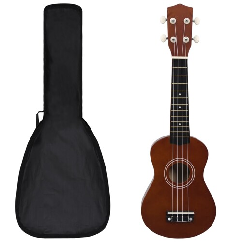 vidaXL Set ukulelea Soprano s futrolom za djecu Natural 21 \\"